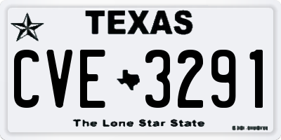 TX license plate CVE3291