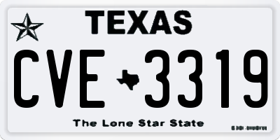 TX license plate CVE3319