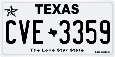 TX license plate CVE3359