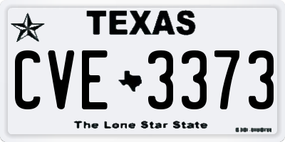 TX license plate CVE3373