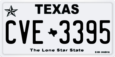 TX license plate CVE3395