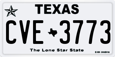 TX license plate CVE3773