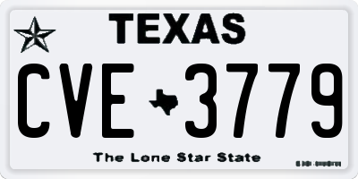 TX license plate CVE3779