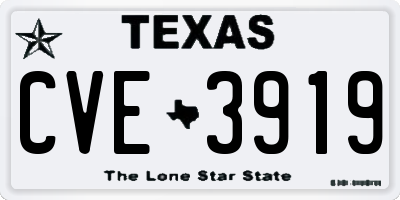 TX license plate CVE3919