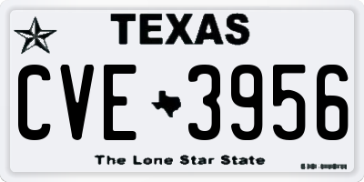 TX license plate CVE3956
