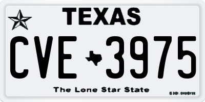 TX license plate CVE3975