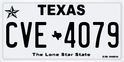 TX license plate CVE4079