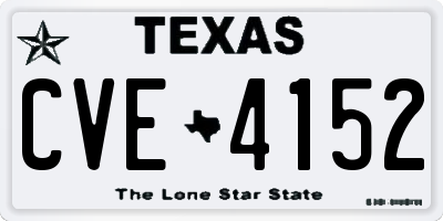 TX license plate CVE4152