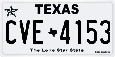 TX license plate CVE4153