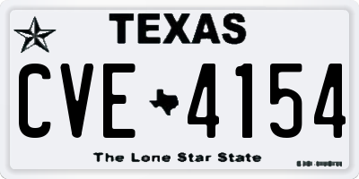 TX license plate CVE4154