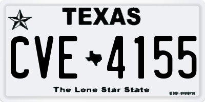 TX license plate CVE4155