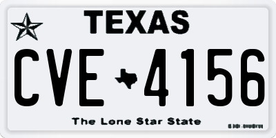 TX license plate CVE4156
