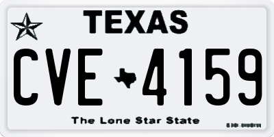 TX license plate CVE4159