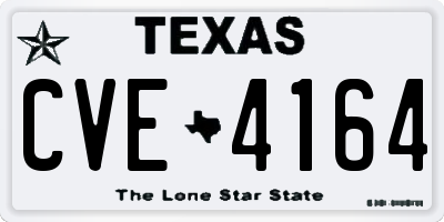 TX license plate CVE4164