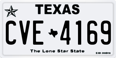 TX license plate CVE4169