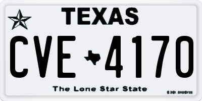 TX license plate CVE4170