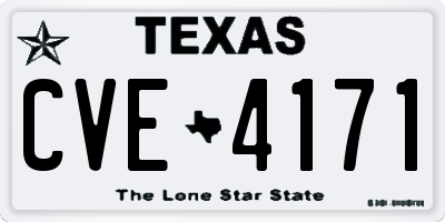 TX license plate CVE4171