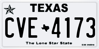 TX license plate CVE4173
