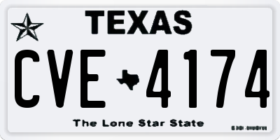 TX license plate CVE4174