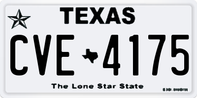 TX license plate CVE4175