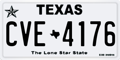 TX license plate CVE4176