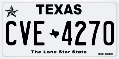 TX license plate CVE4270