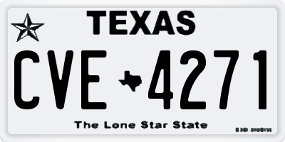 TX license plate CVE4271