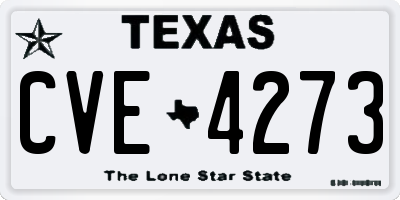 TX license plate CVE4273