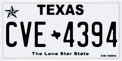 TX license plate CVE4394