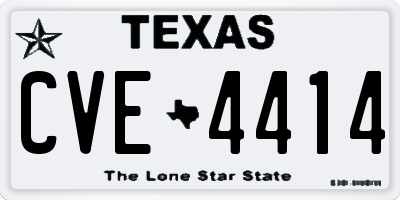 TX license plate CVE4414