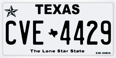 TX license plate CVE4429
