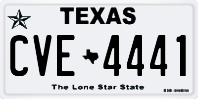 TX license plate CVE4441