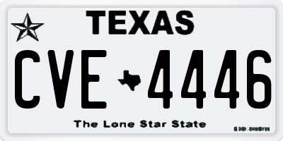 TX license plate CVE4446