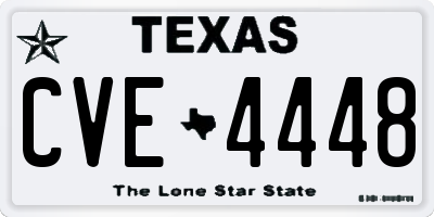 TX license plate CVE4448