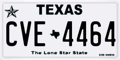 TX license plate CVE4464