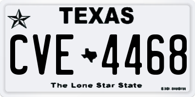 TX license plate CVE4468