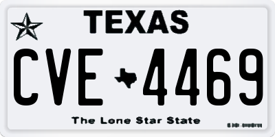 TX license plate CVE4469