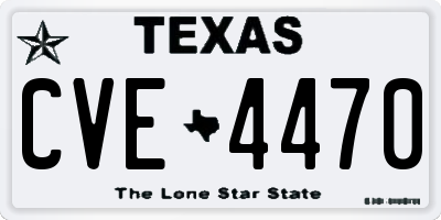 TX license plate CVE4470