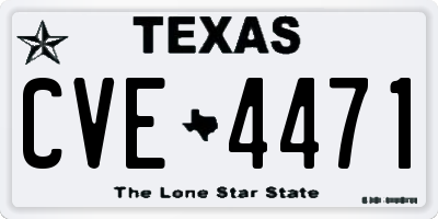 TX license plate CVE4471