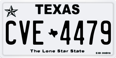 TX license plate CVE4479