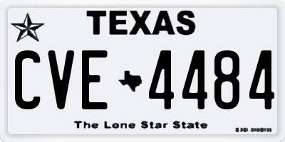 TX license plate CVE4484