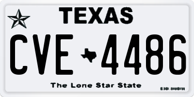 TX license plate CVE4486