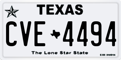 TX license plate CVE4494