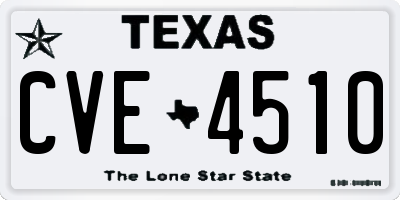 TX license plate CVE4510