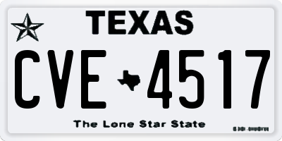 TX license plate CVE4517