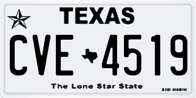 TX license plate CVE4519