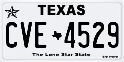 TX license plate CVE4529