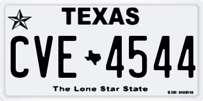 TX license plate CVE4544