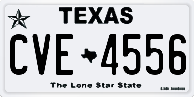 TX license plate CVE4556