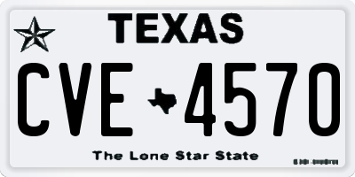 TX license plate CVE4570